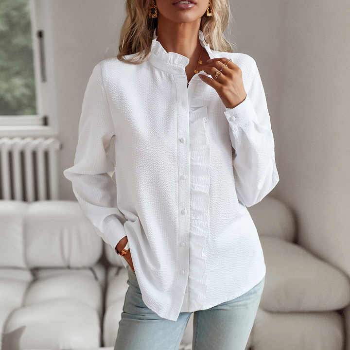 Alice | Ruffled Button-Up Blouse