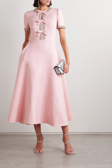 Sybil | Luxury Rhinestone Bowknot Dress